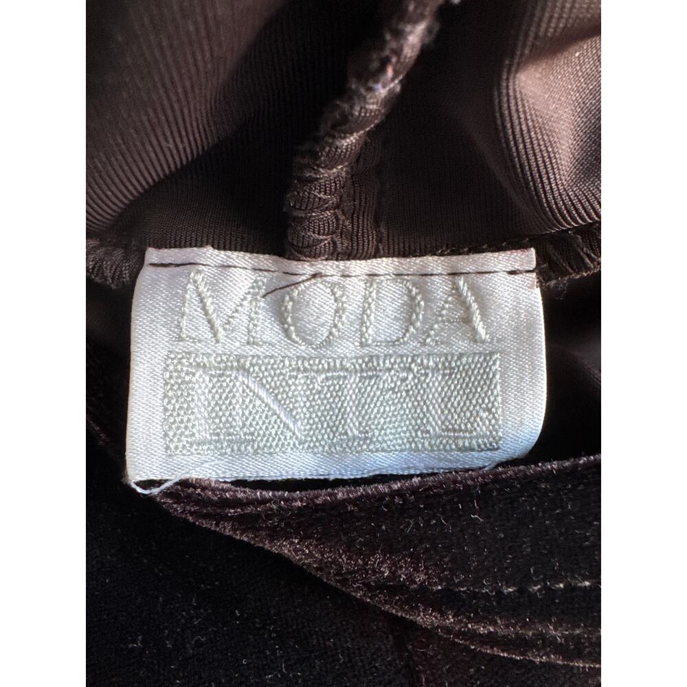 American Vintage MODA INT'L Brown Velvet Turtleneck Maxi Dress  size large - Picture 11 of 11